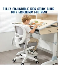 Kids Ergonomic Desk Chair with Adjustable Height, 360degree(s) Swivel, Flip-Up Armrests, Mesh Backrest