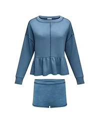Adore Me Women's Norma Sweatshirt And Hot Short Set