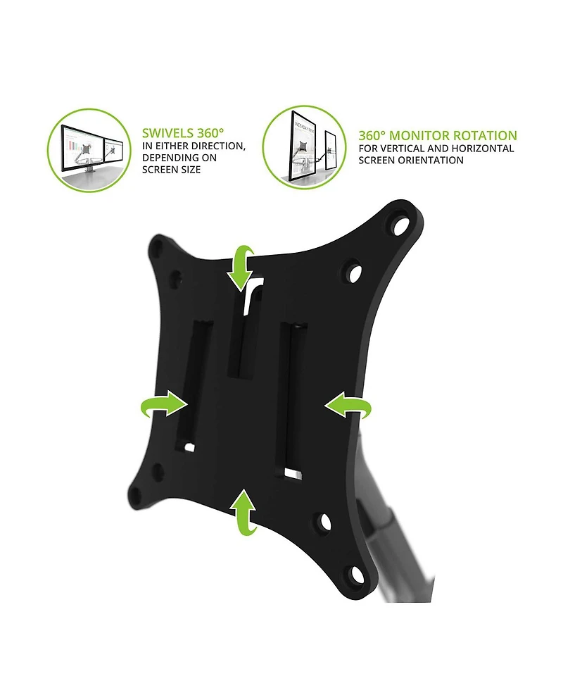 Kanto DMS2000 Dual-Monitor Desktop Mount for 17" - 32" Displays