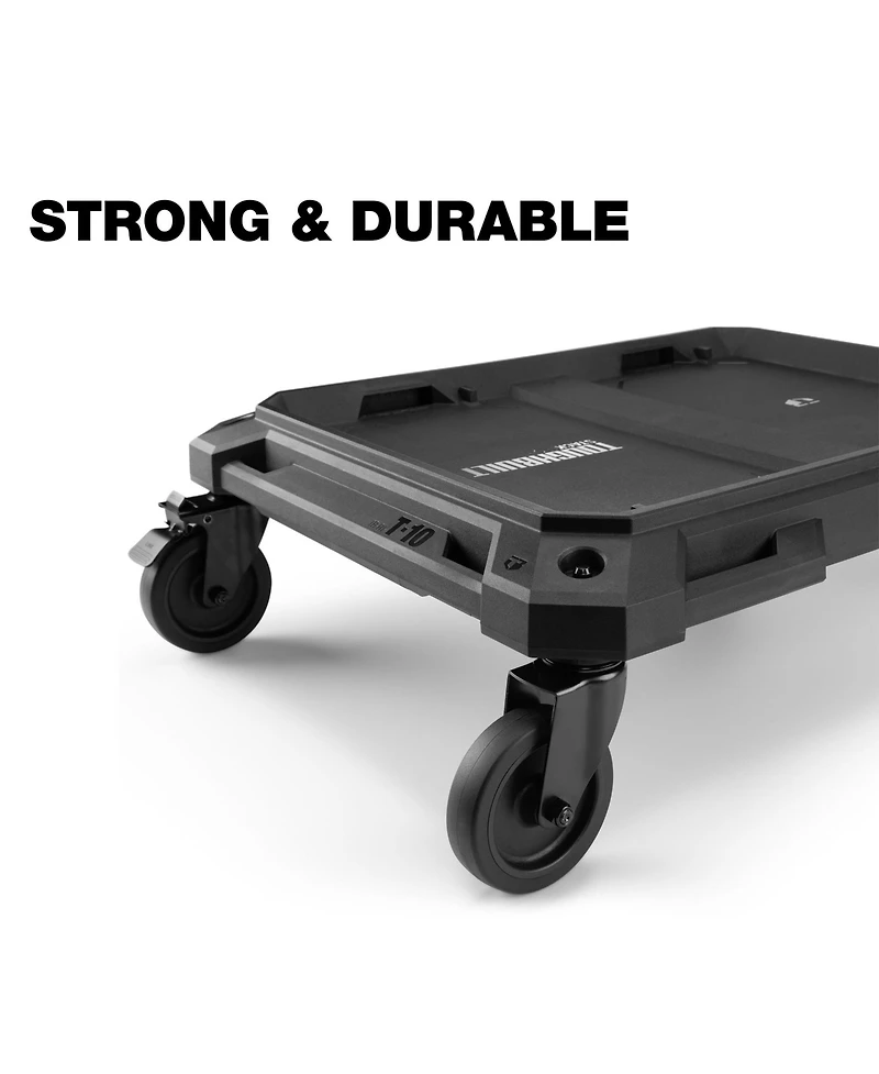 ToughBuilt 4-Wheel Cart, Rolling Dolly for StackTech Tool Boxes and Organizers