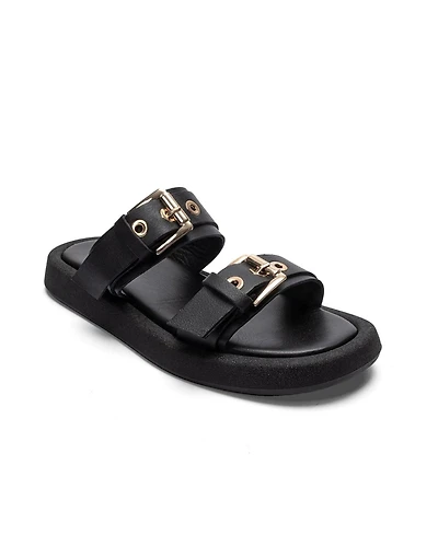 Forever and Always Shoes Women's Dorel Leather Buckle Sandal