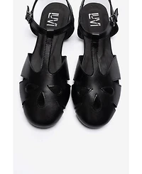 Forever and Always Shoes Women's Nathalie Leather Ankle Strap Sandal