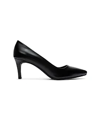 Forever and Always Shoes Women's Clyde Leather Stiletto Pointed Toe Pump