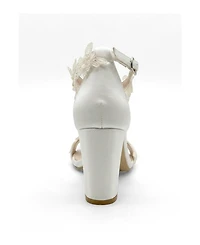 Forever and Always Shoes Women's Selia Block Heel Bridal Sandal