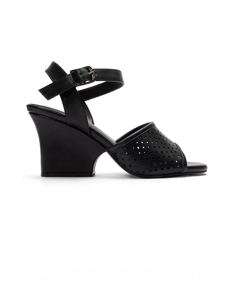 Prologue Shoes Women's Hervon Block Heel Ankle Strap Sandal