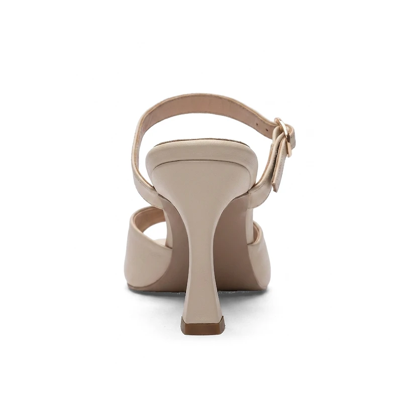 Forever and Always Shoes Women's Urael Leather Stiletto Strap Sandal