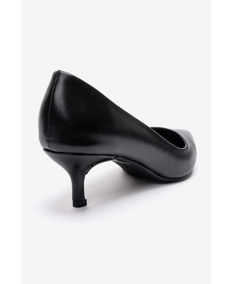 Forever and Always Shoes Women's Jalen Leather Stiletto Pump