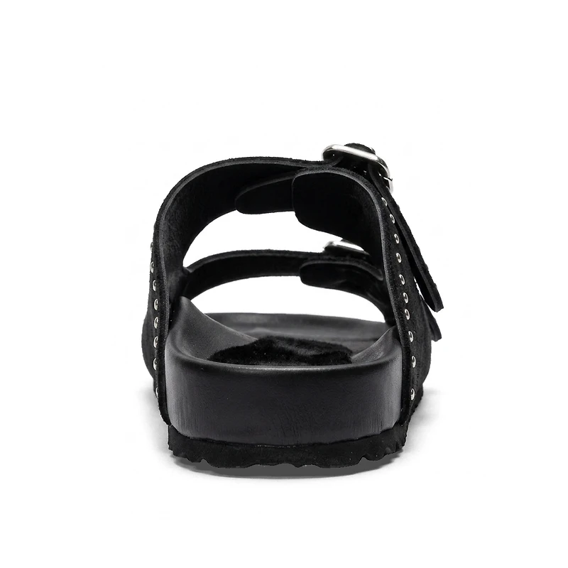Forever and Always Shoes Women's Avenelle Leather Double Band Sandal