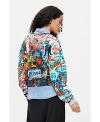 Desigual Women's Printed 100% cotton sweatshirt