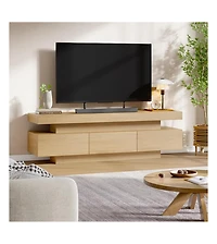 60" Mid-Century Modern Tv Stand for 65" TVs with Drawer and Open Shelves
