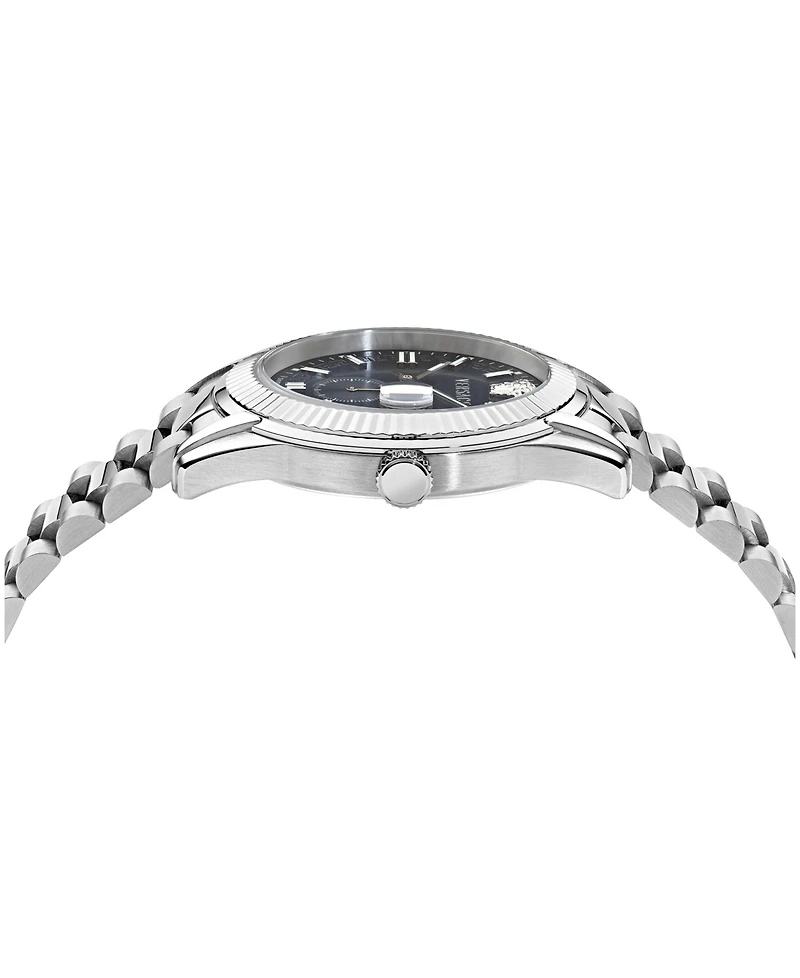 Versace Men's Apodis Silver Stainless Steel Bracelet Watch 41mm