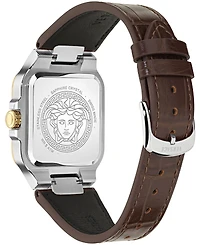 Versace Men's Greca Edge Two-Tone Stainless Steel Bracelet Watch 38x49mm