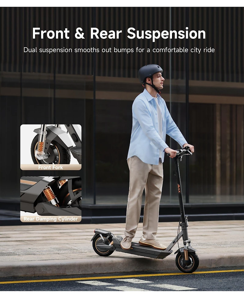 Navee GT3 Electric Scooter w/31 miles Max Operating Range and 20 mph Max Speed