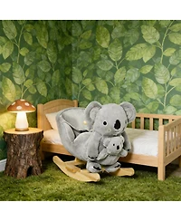 Yobtop Koala-shaped Rocker - Kids Rocking Horse with Realistic Sounds, Soft Plush Body, Sturdy Metal Frame, Balance Development