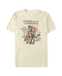 Fifth Sun Men's Horses And Happiness Crewneck T-Shirt