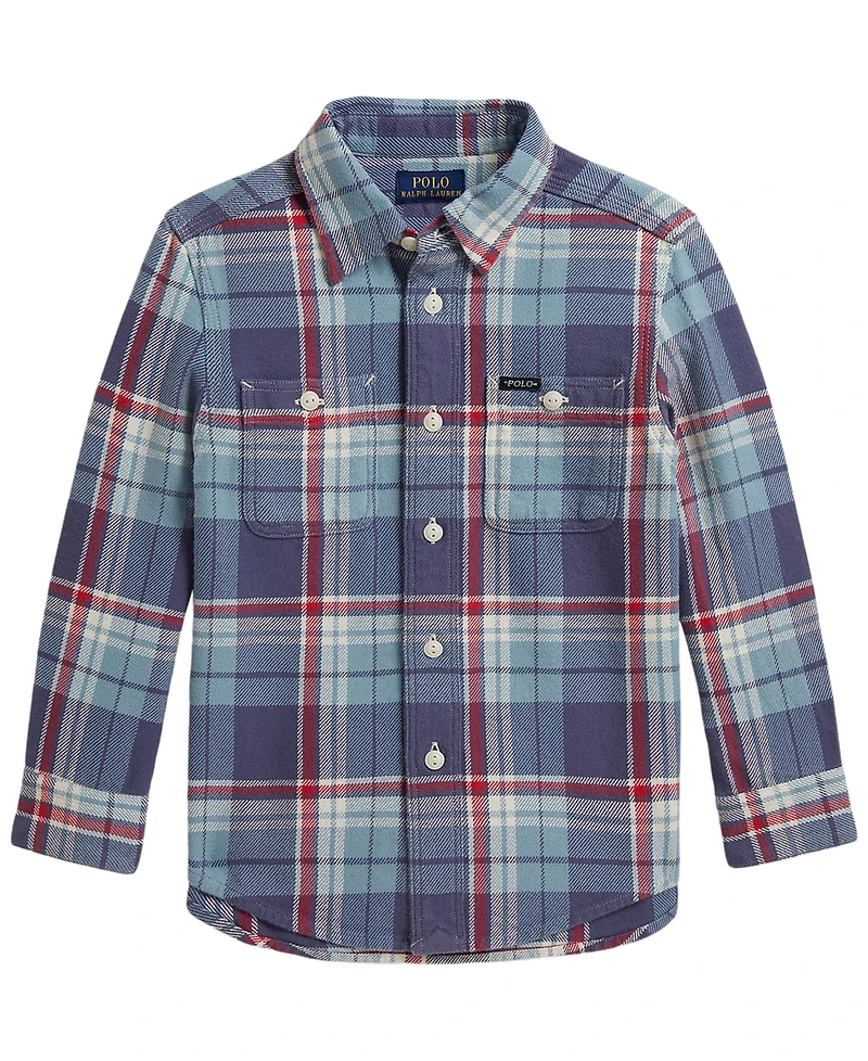 Polo Ralph Lauren Boys' 2T-7 Plaid Cotton Flannel Work Shirt