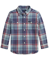 Polo Ralph Lauren Boys' 2T-7 Plaid Cotton Flannel Work Shirt