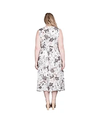 Standards & Practices Women's Floral-Print V-Neck A-Line Dress