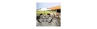 Erommy 5 Piece Patio Dining Set With 4 Outdoor Swivel Dining Chairs And 1 Large Round Dining Table,Dining Sets With Armrest
