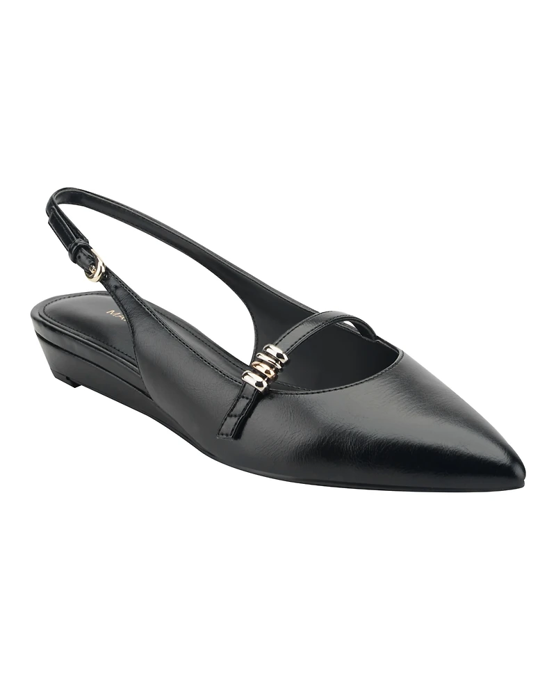 Marc Fisher Women's Kindy Demi-Wedge Slingback Dress Flats