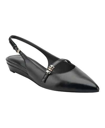 Marc Fisher Women's Kindy Demi-Wedge Slingback Dress Flats
