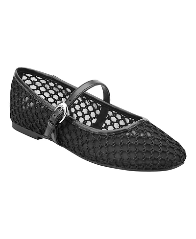 Marc Fisher Women's Tanke Sheer Mesh Mary Jane Flats