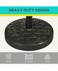 Outsunny Patio Umbrella Base, 40 lbs. Heavy Duty Umbrella Stand, Bronze