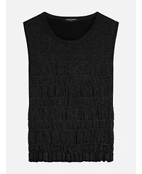 Scotch & Soda Women's Smock Stitch Knitted Crewneck Tank