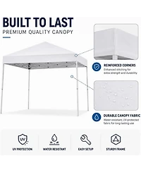 gaomon 10x10 ft Pop Up Canopy Tent with Slant Legs