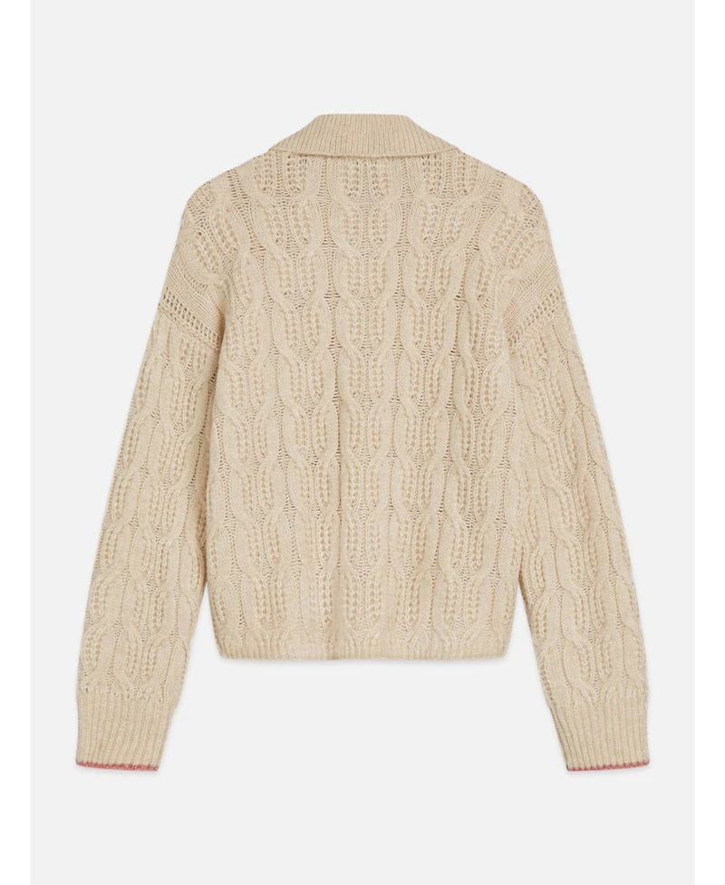 Scotch & Soda Women's Cable Stitch Boxy-Fit Pullover