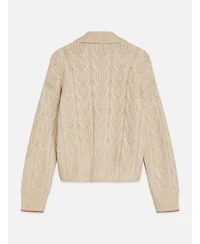 Scotch & Soda Women's Cable Stitch Boxy-Fit Pullover