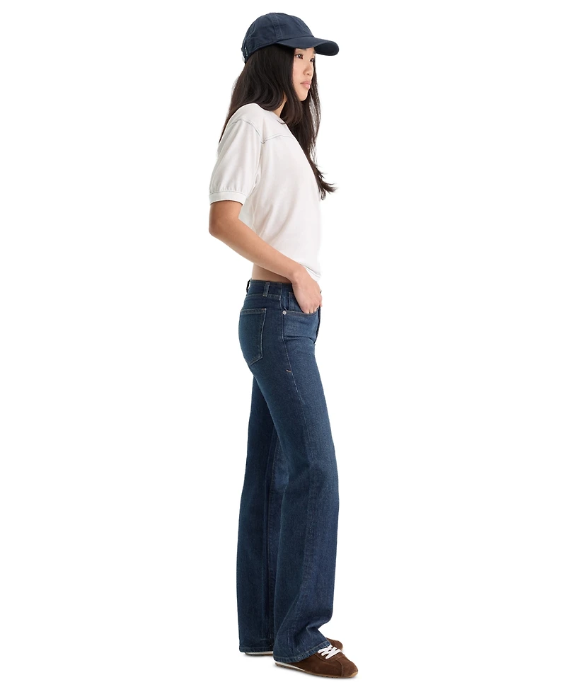 Good American Women's Low-Rise Bootcut Ghost-Waistband Jeans