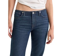 Good American Women's Low-Rise Bootcut Ghost-Waistband Jeans