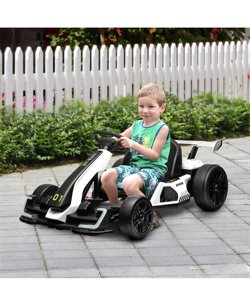 Yobtop 24V 7.5 Mph Drifting Go Kart, 110 lbs Capacity, Ages 6-12