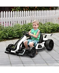 Yobtop 24V 7.5 Mph Drifting Go Kart, 110 lbs Capacity, Ages 6-12