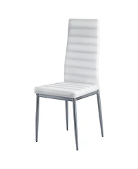 Slickblue Set of 6 Modern Dining Chairs with Thick Cushions and Metal Legs