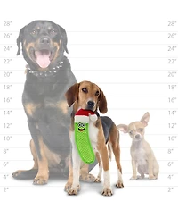 Tuffy Funny Food Holiday Pickle with Santa Hat 2 Pack, Durable Plush Squeaky Dog Toy