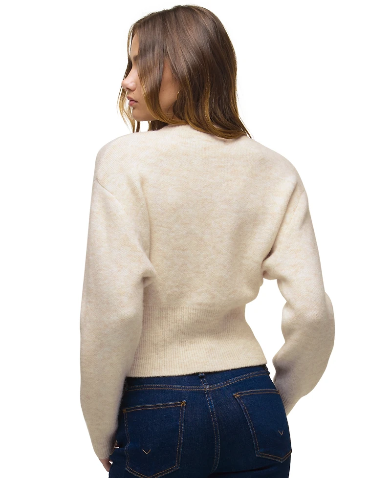 Hudson Jeans Women's Lizbeth Front-Zip Cropped Sweater
