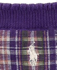 Polo Ralph Lauren Baby Girls' Polo Bear Plaid Fair Isle Crew Socks, 3-Pack