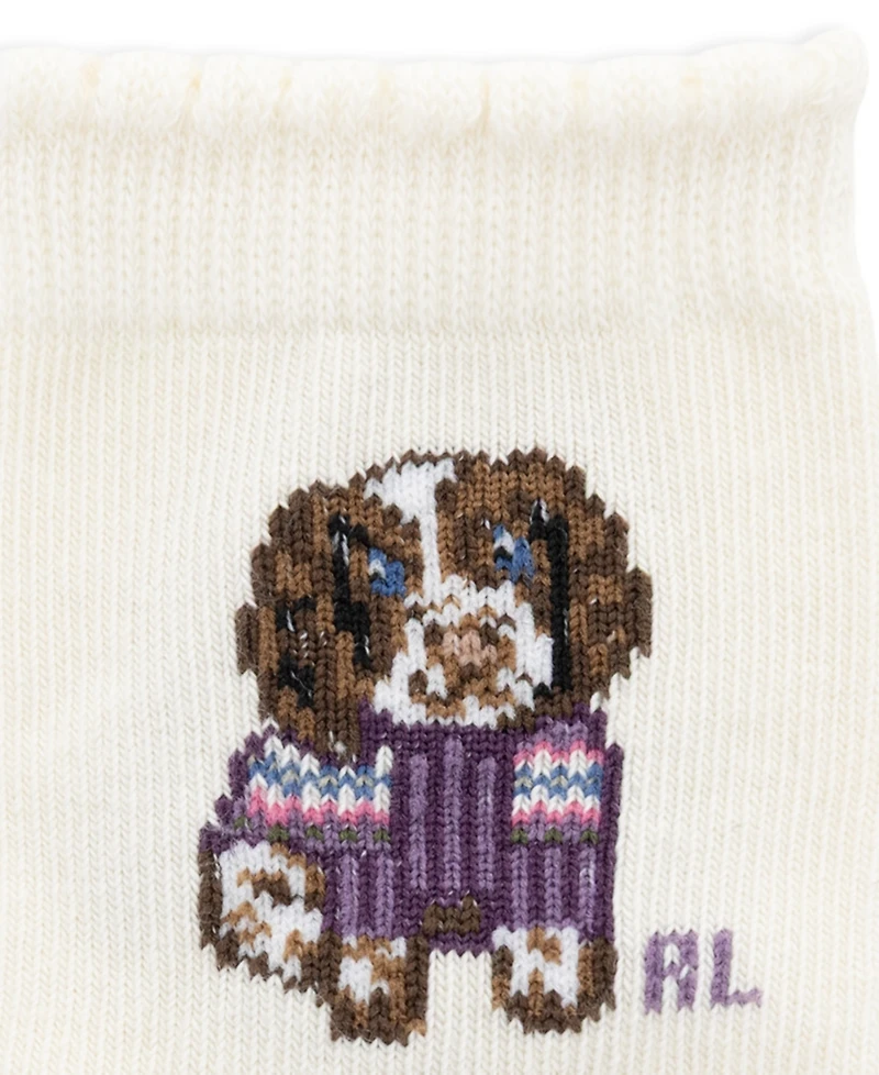 Polo Ralph Lauren Baby Boys' Fair Isle Festive Dog Print Crew Socks, 3-Pack