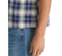 Nautica Men's Cotton Plaid Short-Sleeve Shirt