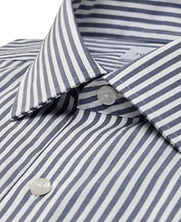Tommy Hilfiger Men's Slim-Fit Cotton Twill Rounded Cuffs Dress Shirt