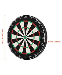 Sevorley Self-Healing Sisal Dartboard, 17.7 inch Professional Bristle Dartboard with Staple-Free Bullseye