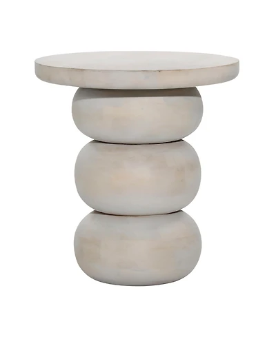 Dovetail Furniture Doretta Mango Wood Side Table