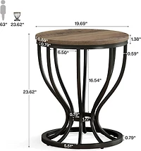 Tribesigns End Side Table for Living Room, Narrow Couch Arm Side Table