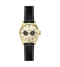 Invicta S.Coifman Men's Heritage Chronograph Dial Leather Strap Watch