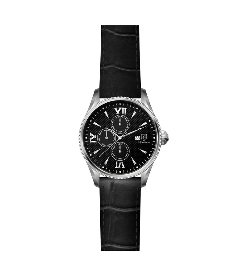Invicta S.Coifman SC0088 Men's Chronograph Dial Leather Strap Watch