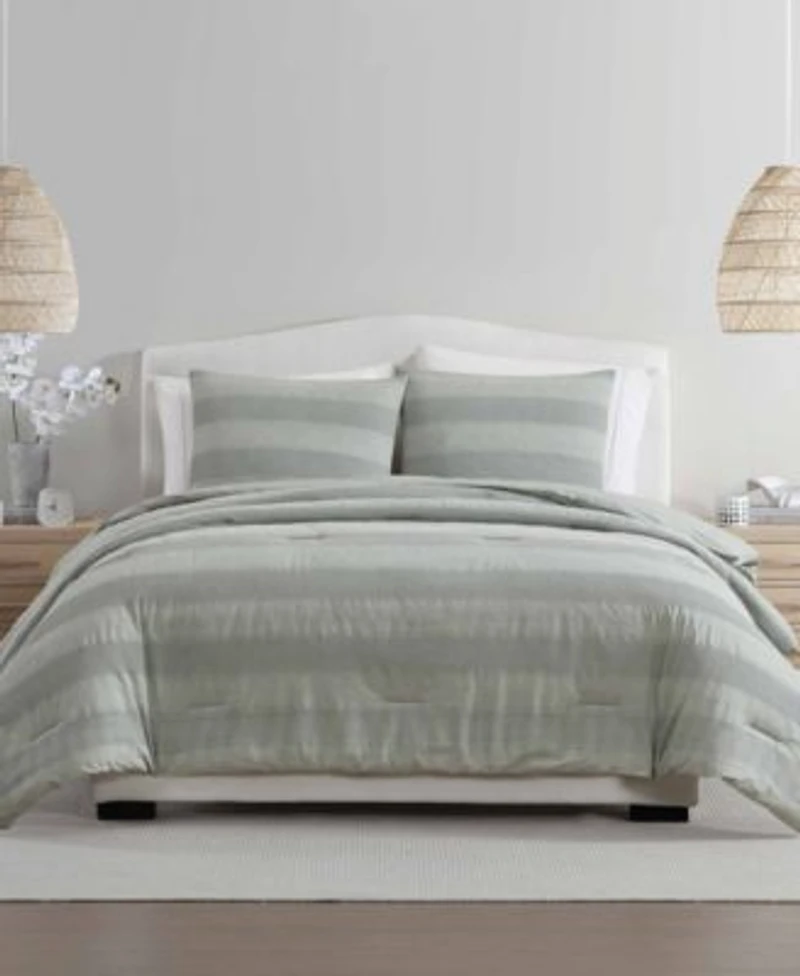 Palm Aire Harbor Waffle Stripe 3 Piece Comforter Sets
