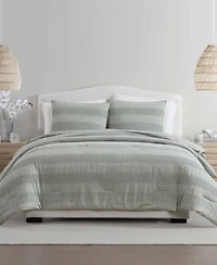 Palm Aire Harbor Waffle Stripe 3 Piece Comforter Sets
