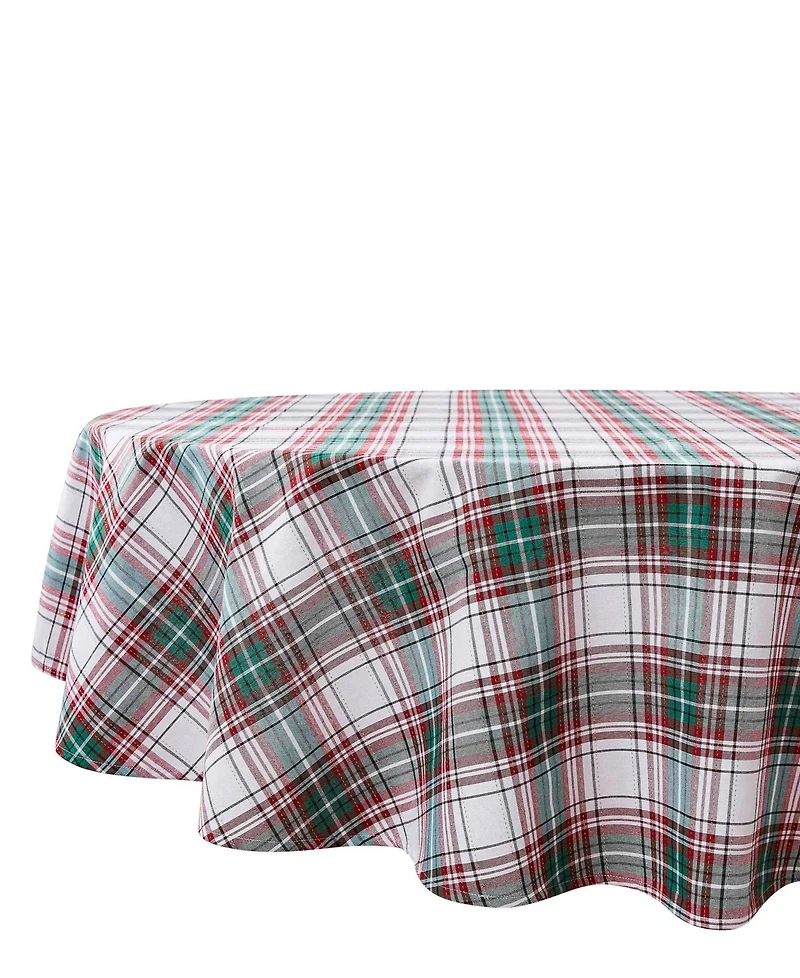 Avanti Holiday Plaid Round Tablecloth, 70" x 70"